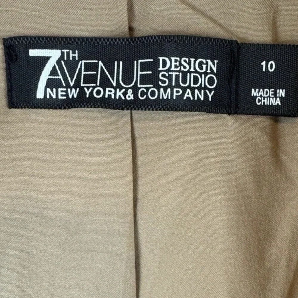 7th Ave Design Studio New York & Co Plaid Blazer Pink Tan Grey 10 Preppy 65-16 - Picture 3 of 14